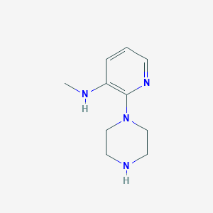 molecular formula C10H16N4 B8314376 4-[3-(Methylamino)-2-pyridinyl]piperazine 