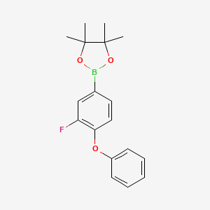 molecular formula C18H20BFO3 B8314380 2-(3-Fluoro-4-phenoxyphenyl)-4,4,5,5-tetramethyl-1,3,2-dioxaborolane CAS No. 364354-06-3