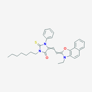 B083144 4-Imidazolidinone, 5-[(3-ethylnaphth[2,1-d]oxazol-2(3H)-ylidene)ethylidene]-3-heptyl-1-phenyl-2-thioxo- CAS No. 13242-16-5
