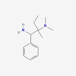 molecular formula C13H22N2 B8314409 (+/-){1-[Amino(phenyl)methyl]-1-methylpropyl}dimethylamine 