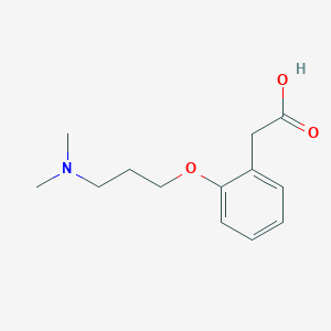 molecular formula C13H19NO3 B8314415 2-(3-Dimethylaminopropoxy)phenylacetic acid 