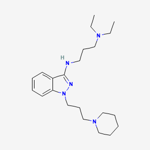 1-(3-Piperidinopropyl)-3-(3-diethylaminopropylamino)indazole
