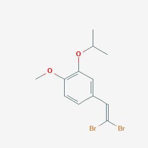 molecular formula C12H14Br2O2 B8314451 beta,beta-Dibromo-3-isopropoxy-4-methoxystyrene 