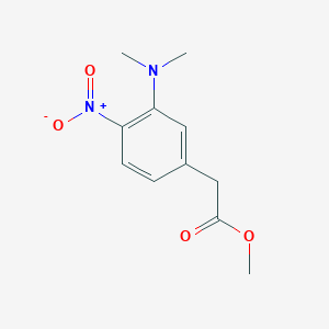 molecular formula C11H14N2O4 B8314497 (3-Dimethylamino-4-nitrophenyl)acetic acid methyl ester 