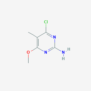 molecular formula C6H8ClN3O B8314514 2-Amino-4-chloro-6-methoxy-5-methylpyrimidine 
