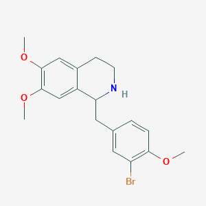 molecular formula C19H22BrNO3 B8314516 1-(3-Bromo-4-methoxybenzyl)-6,7-dimethoxy-1,2,3,4-tetrahydroisoquinoline 