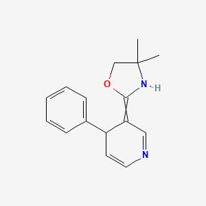 molecular formula C16H18N2O B8314521 3-(4,4-Dimethyl-1,3-oxazolidin-2-ylidene)-4-phenyl-3,4-dihydropyridine CAS No. 68981-78-2
