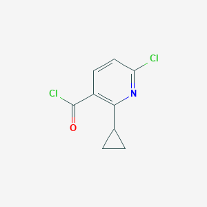 molecular formula C9H7Cl2NO B8314530 6-Chloro-2-cyclopropylnicotinoyl chloride 