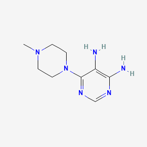 molecular formula C9H16N6 B8314649 4,5-Diamino-6-(4-methyl-1-piperazinyl) pyrimidine 