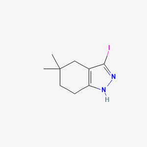 molecular formula C9H13IN2 B8314658 3-iodo-5,5-dimethyl-4,5,6,7-tetrahydro-1H-indazole 