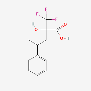 molecular formula C12H13F3O3 B8314741 2-Hydroxy-4-phenyl-2-trifluoromethylpentanoic acid 