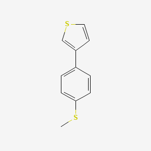 molecular formula C11H10S2 B8314756 3-[4-(Methylthio)phenyl]thiophene 