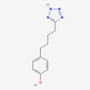 molecular formula C11H14N4O B8314784 4-(4-2H-tetrazol-5-yl-butyl)-phenol 