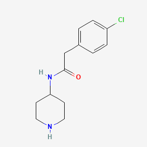 molecular formula C13H17ClN2O B8314795 2-(4-chloro-phenyl)-N-piperidin-4-yl-acetamide 