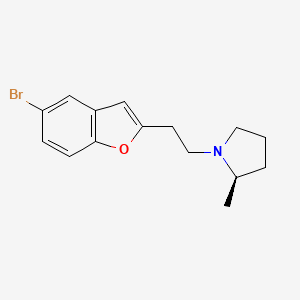 molecular formula C15H18BrNO B8314843 (2R)-1-[2-(5-bromo-1-benzofuran-2-yl)ethyl]-2-methylpyrrolidine 