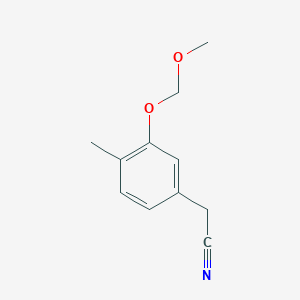 molecular formula C11H13NO2 B8314917 [3-(Methoxymethoxy)-4-methylphenyl]acetonitrile 