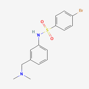 molecular formula C15H17BrN2O2S B8314940 4-Bromo-N-(3-((dimethylamino)methyl)phenyl)benzenesulfonamide 