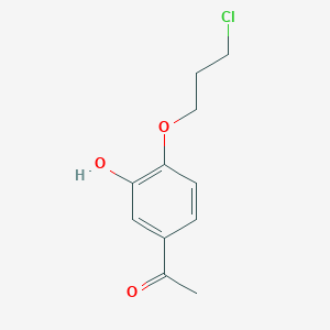 molecular formula C11H13ClO3 B8315024 1-(4-(3-Chloropropoxy)-3-hydroxyphenyl]ethanone 