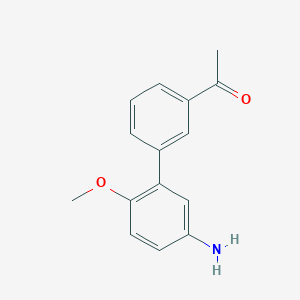 molecular formula C15H15NO2 B8315038 (5'-Amino-2'-methoxy-biphenyl-3-yl)-ethanone 