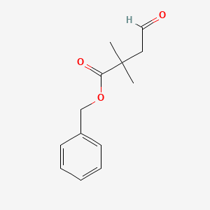 molecular formula C13H16O3 B8315047 2,2-Dimethyl-4-oxo-butyric acid benzyl ester 