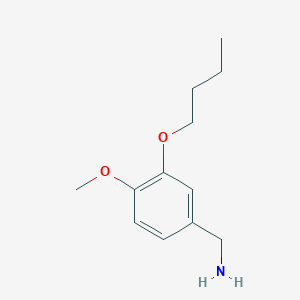 molecular formula C12H19NO2 B8315085 3-n-Butoxy-4-methoxybenzylamine 