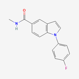 molecular formula C16H13FN2O B8315092 1-(4-Fluorophenyl)-N-methyl-1H-indole-5-carboxamide 