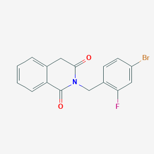 molecular formula C16H11BrFNO2 B8315096 2-[(4-bromo-2-fluorophenyl)methyl]-1,3(2H, 3H)-isoquinolinedione 
