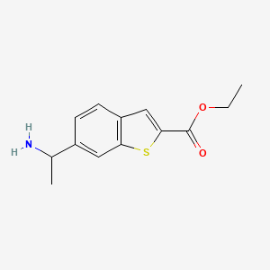 Ethyl 6-(1-aminoethyl)-1-benzothiophene-2-carboxylate