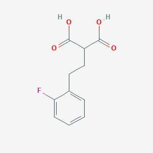 molecular formula C11H11FO4 B8315122 2-(2-(2-Fluorophenyl)ethyl)malonic acid 