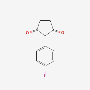 molecular formula C11H9FO2 B8315293 2-(4-Fluorophenyl)-1,3-cyclopentanedione 