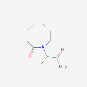 molecular formula C10H17NO3 B8315297 1-(1-Carboxyethyl)perhydroazocin-2-one 