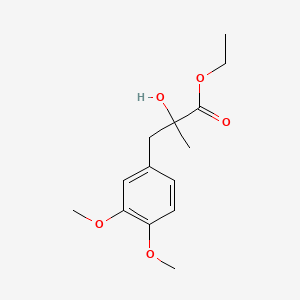 molecular formula C14H20O5 B8315364 Ethyl (+/-)-2-hydroxy-2-methyl-3-(3,4-dimethoxyphenyl)propionate 