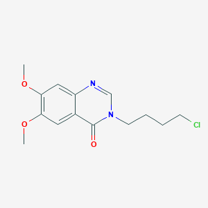 molecular formula C14H17ClN2O3 B8315375 3-(4-chlorobutyl)-6,7-dimethoxy-4(3H)-quinazolinone 