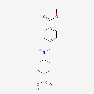 molecular formula C16H21NO4 B8315397 4-[(4-Carboxycyclohexylamino)methyl]benzoic acid methyl ester 