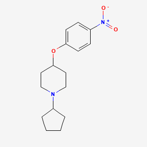 molecular formula C16H22N2O3 B8315403 1-Cyclopentyl-4-(4-nitrophenoxy)piperidine 