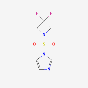 molecular formula C6H7F2N3O2S B8315490 (3,3-difluoroazetidin-1-ylsulfonyl)-1H-imidazole 