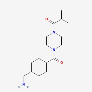 molecular formula C16H29N3O2 B8315578 1-[trans-4-(4-Aminomethyl-cyclohexanecarbonyl)-piperazin-1-yl]-2-methyl-propan-1-one 