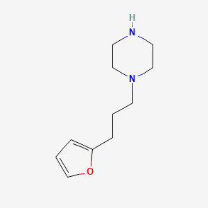 molecular formula C11H18N2O B8315579 1-[3-(2-Furyl)propyl]piperazine 