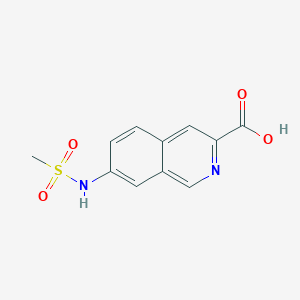 molecular formula C11H10N2O4S B8315594 7-Methanesulfonylamino-isoquinoline-3-carboxylic acid 