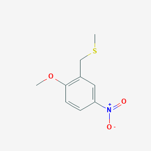 molecular formula C9H11NO3S B8315617 1-Methoxy-2-methylsulfanylmethyl-4-nitro-benzene 