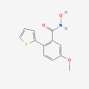 molecular formula C12H11NO3S B8315624 N-hydroxy-5-methoxy-2-(thiophen-2-yl)benzamide 