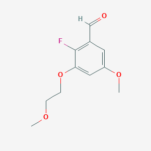2-Fluoro-5-methoxy-3-(2-methoxyethoxy)benzaldehyde