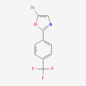 molecular formula C10H5BrF3NO B8315668 5-Bromo-2-(4-(trifluoromethyl)phenyl)oxazole 