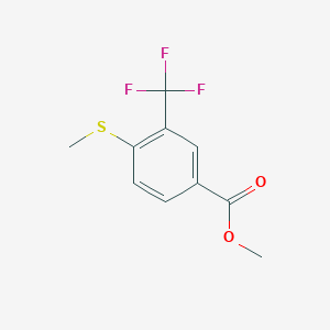 molecular formula C10H9F3O2S B8315753 Methyl 4-(methylthio)-3-(trifluoromethyl)benzoate 