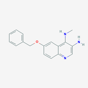 molecular formula C17H17N3O B8315778 6-Benzyloxy-N4-methylquinoline-3,4-diamine 