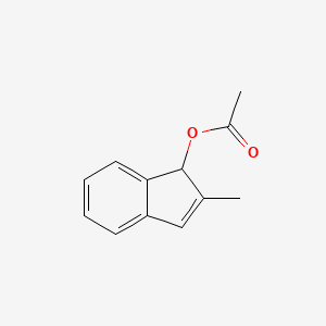 molecular formula C12H12O2 B8315797 2-methyl-1H-inden-1-yl acetate 