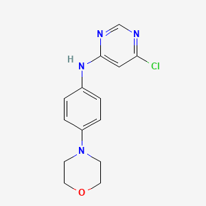 molecular formula C14H15ClN4O B8315808 6-Chloro-N-(4-morpholinophenyl)pyrimidin-4-amine 