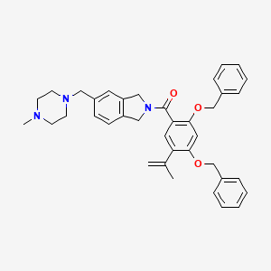 molecular formula C38H41N3O3 B8315816 (2,4-Bis-benzyloxy-5-isopropenyl-phenyl)-[5-(4-methyl-piperazin-1-ylmethyl)-1,3-dihydro-isoindol-2-yl]-methanone 