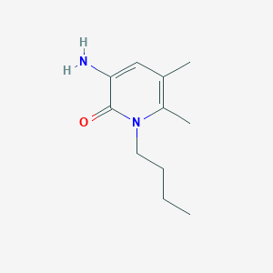 molecular formula C11H18N2O B8315823 3-Amino-1-butyl-5,6-dimethyl-2-pyridone 