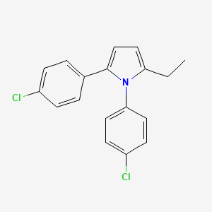 molecular formula C18H15Cl2N B8315846 1,2-Bis(4-chlorophenyl)-5-ethylpyrrole 